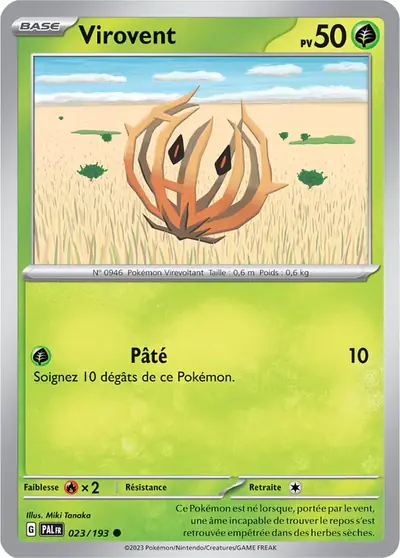 Image de la carte Pokemon Virovent 023/193