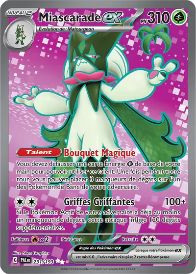 Image de la carte Pokemon Miascarade ex 231/193