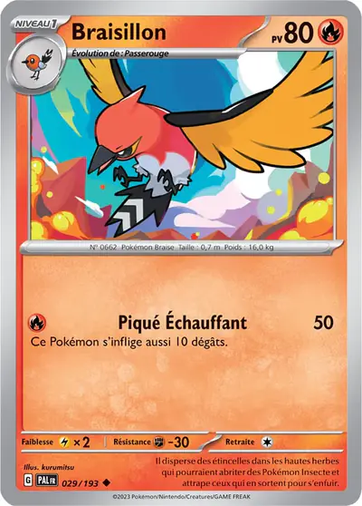 Image de la carte Pokemon Braisillon 029/193