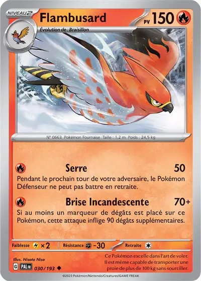 Image de la carte Pokemon Flambusard 030/193