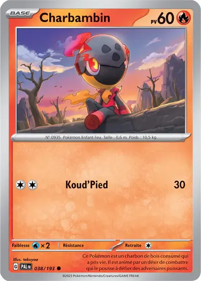 Image de la carte Pokemon Charbambin 038/193