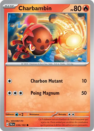 Image de la carte Pokemon Charbambin 039/193