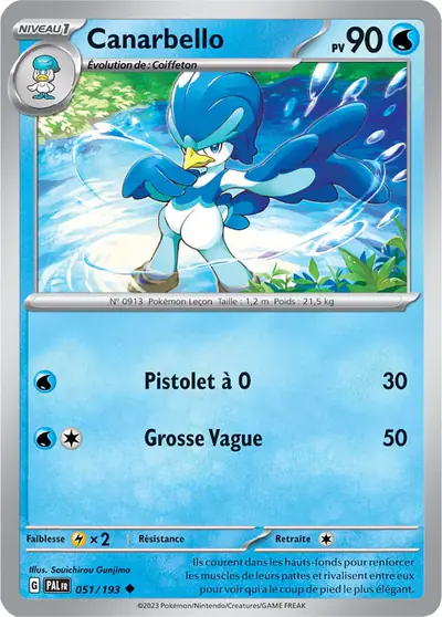Image de la carte Pokemon Canarbello 051/193