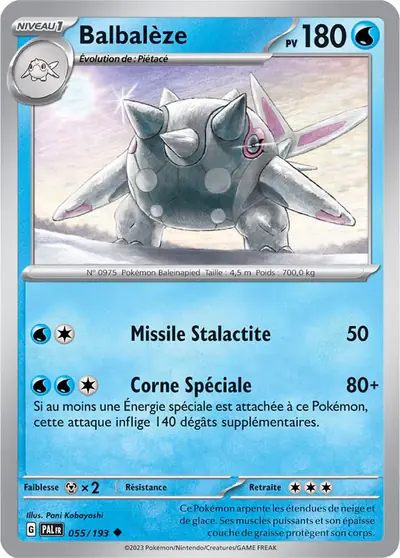 Image de la carte Pokemon Balbalèze 055/193