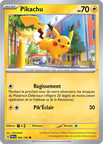 Image de la carte Pokemon Pikachu 062/193