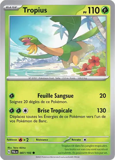 Image de la carte Pokemon Tropius 007/193