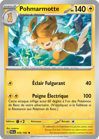 Image de la carte Pokemon Pohmarmotte 076/193