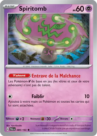 Image de la carte Pokemon Spiritomb 089/193