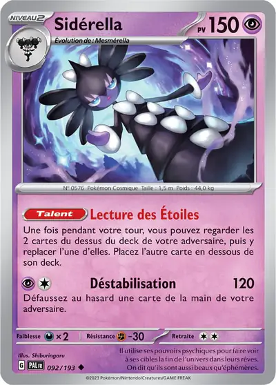 Image de la carte Pokemon Sidérella 092/193