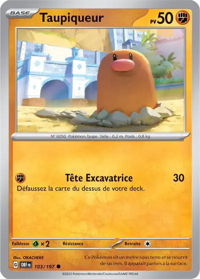 Image de la carte Pokemon Taupiqueur 103/197