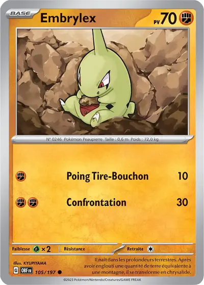 Image de la carte Pokemon Embrylex 105/197