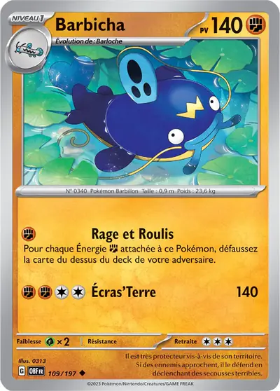 Image de la carte Pokemon Barbicha 109/197