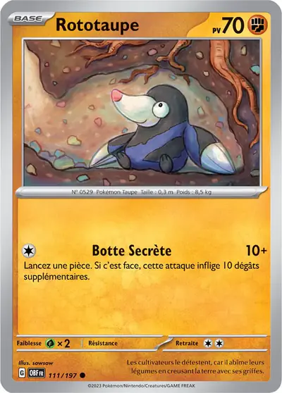 Image de la carte Pokemon Rototaupe 111/197