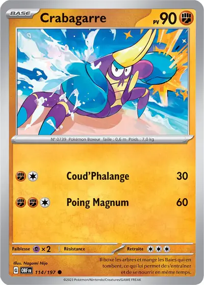 Image de la carte Pokemon Crabagarre 114/197
