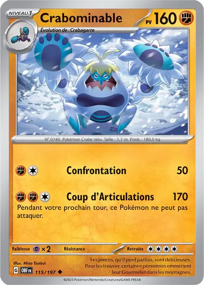 Image de la carte Pokemon Crabominable 115/197