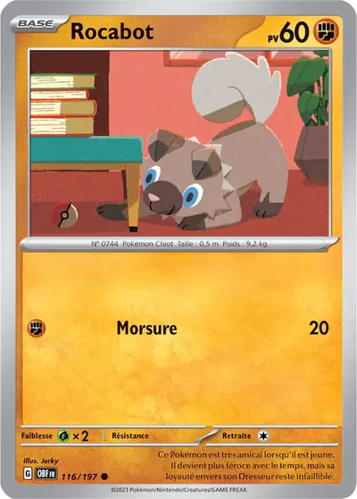 Image de la carte Pokemon Rocabot 116/197