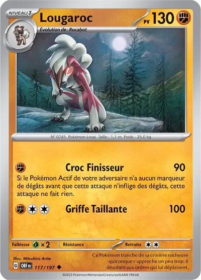 Image de la carte Pokemon Lougaroc 117/197
