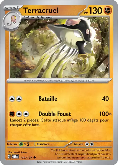 Image de la carte Pokemon Terracruel 119/197