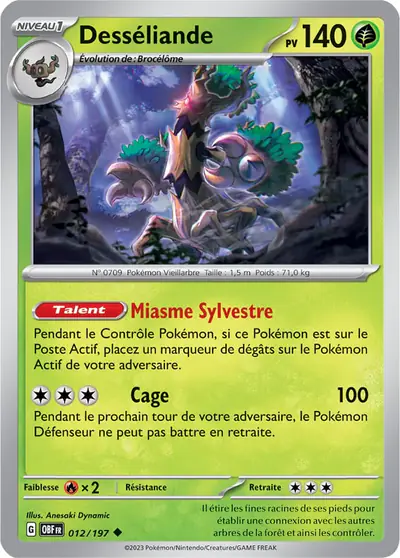 Image de la carte Pokemon Desséliande 012/197