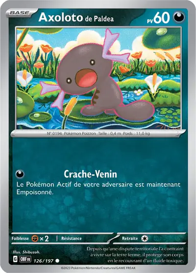 Image de la carte Pokemon Axoloto de Paldea 126/197