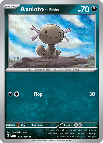 Image de la carte Pokemon Axoloto de Paldea 127/197