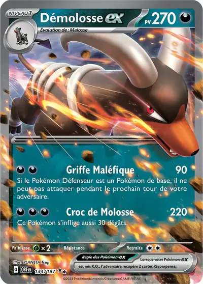 Image de la carte Pokemon Démolosse ex 134/197
