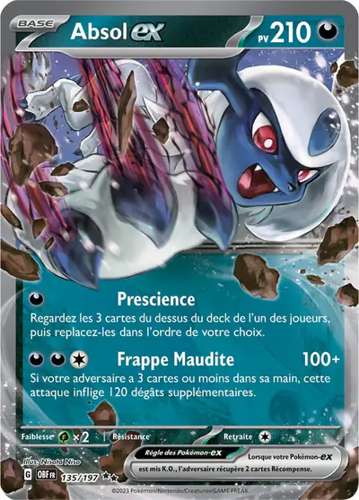 Image de la carte Pokemon Absol ex 135/197