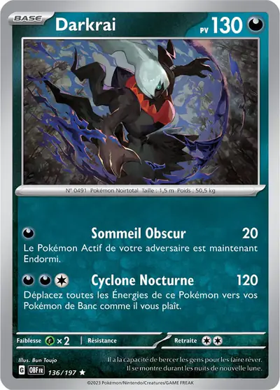 Image de la carte Pokemon Darkrai 136/197