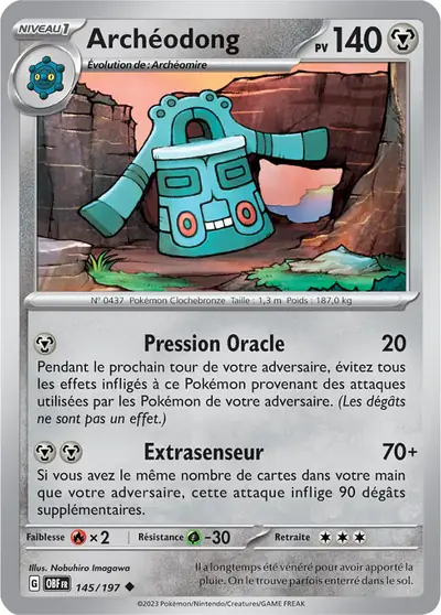 Image de la carte Pokemon Archéodong 145/197