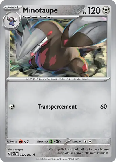 Image de la carte Pokemon Minotaupe 147/197