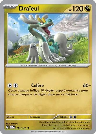 Image de la carte Pokemon Draïeul 161/197