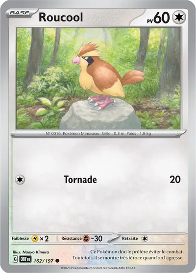 Image de la carte Pokemon Roucool 162/197