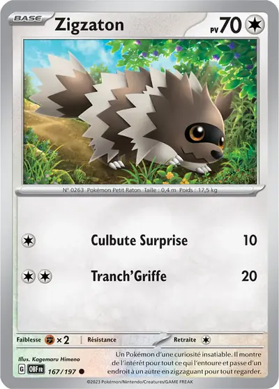 Image de la carte Pokemon Zigzaton 167/197