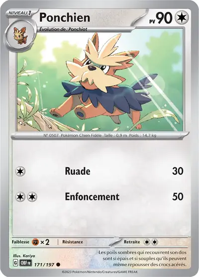Image de la carte Pokemon Ponchien 171/197