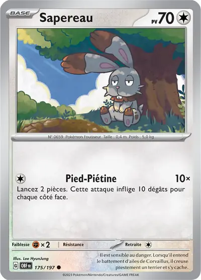 Image de la carte Pokemon Sapereau 175/197