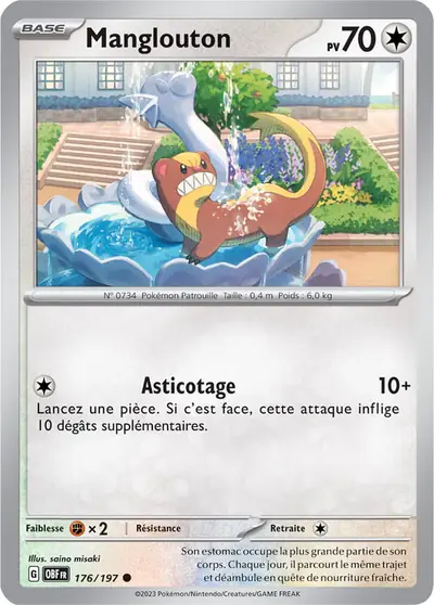Image de la carte Pokemon Manglouton 176/197