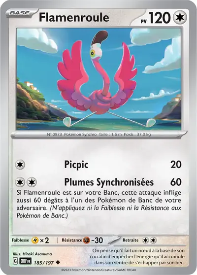 Image de la carte Pokemon Flamenroule 185/197