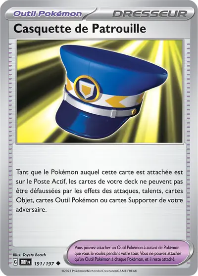 Image de la carte Pokemon Casquette de Patrouille 191/197