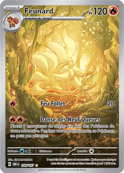 Image de la carte Pokemon Feunard 199/197