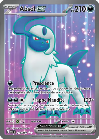 Image de la carte Pokemon Absol ex 214/197