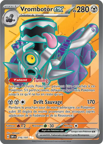 Image de la carte Pokemon Vrombotor ex 216/197