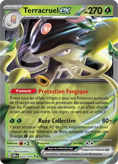 Image de la carte Pokemon Terracruel ex 022/197