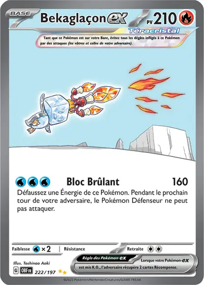 Image de la carte Pokemon Bekaglaçon ex 222/197