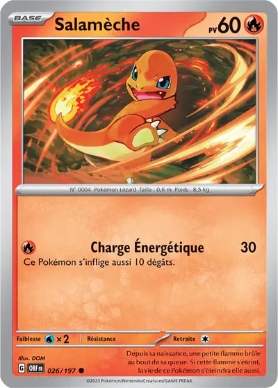 Image de la carte Pokemon Salamèche 026/197