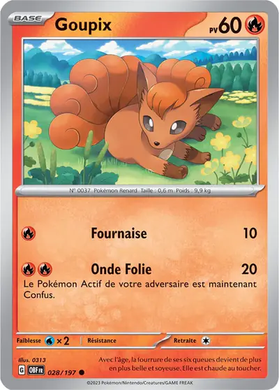 Image de la carte Pokemon Goupix 028/197