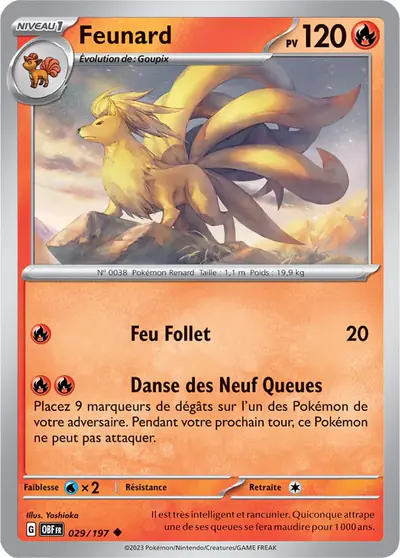 Image de la carte Pokemon Feunard 029/197