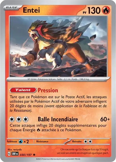 Image de la carte Pokemon Entei 030/197