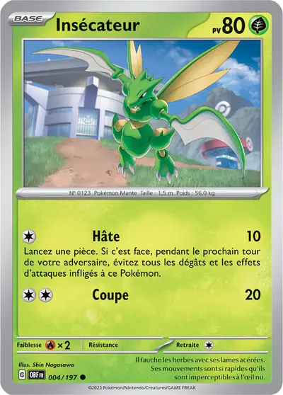 Image de la carte Pokemon Insécateur 004/197