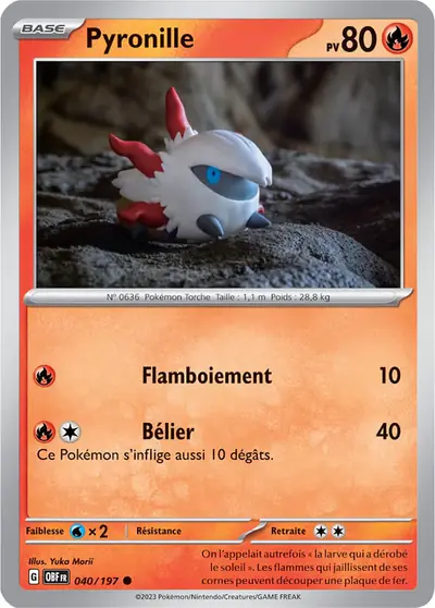 Image de la carte Pokemon Pyronille 040/197