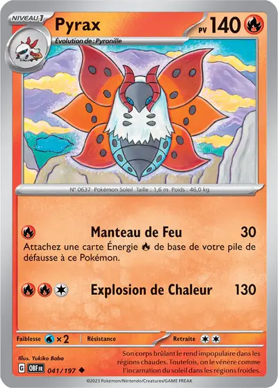Image de la carte Pokemon Pyrax 041/197